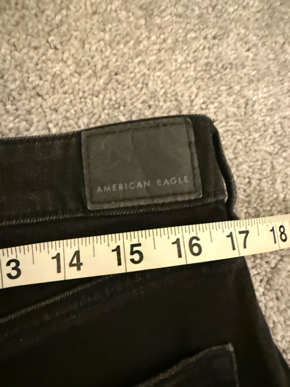 NWT Sz 12R American Eagle "Strigid" Super High Rise Ultra-Wide Leg Charcoal Jean - Picture 8 of 15